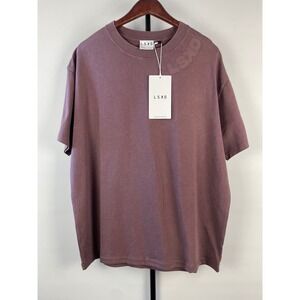 LSKD Offset Heavyweight Unisex Oversized SS Tee Plum Mauve Cotton Shirt S